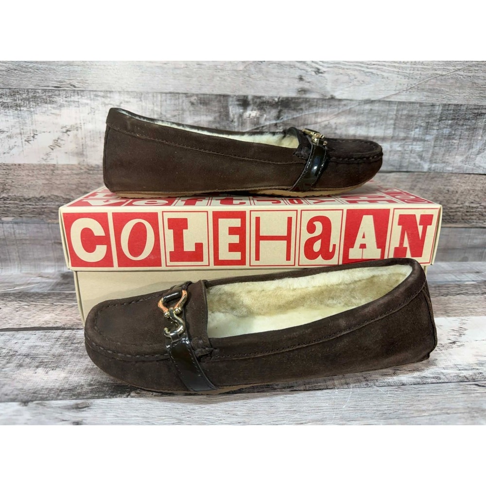 Cole Haan Katelyn Slipper‎ Dark Chocolate Moccasin Slippers Size 5